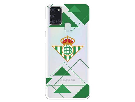Funda para Samsung Galaxy A21S del Betis Escudo Fondo transparente - Licencia Oficial