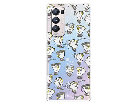 Funda para Oppo Find X3 Neo Oficial da Disney Chip Potts Siluetas La Bella y la Bestia