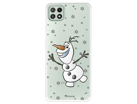 Funda para Samsung Galaxy A22 5G Oficial de Disney Olaf Transparente - Frozen