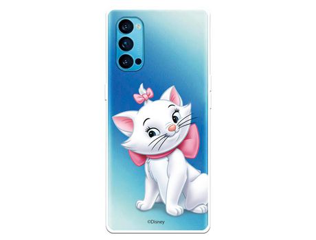 Funda para Oppo Reno 4 Oficial de Disney Marie Silueta - Los Aristogatos