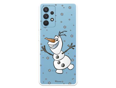 Funda para Samsung Galaxy A32 4G Oficial de Disney Olaf Transparente - Frozen