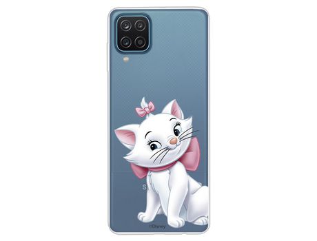 Funda para Samsung Galaxy A12 Oficial de Disney Marie Silueta - Los Aristogatos