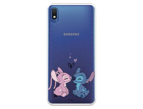 Funda para Samsung Galaxy A10 Oficial de Disney Angel & Stitch Beso - Lilo & Stitch