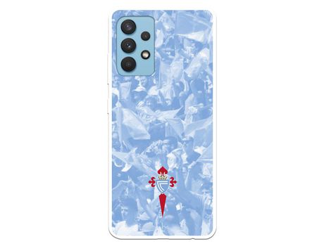 Funda para Samsung Galaxy A32 4G del Celta Escudo Fondo Hinchada - Licencia Oficial RC Celta