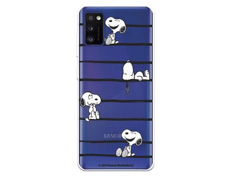 Funda para Samsung Galaxy A41 Oficial de Peanuts Snoopy rayas - Snoopy