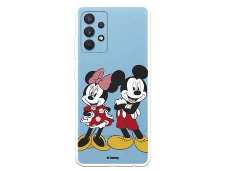 Funda para Samsung Galaxy A32 4G Oficial de Disney Mickey y Minnie Posando - Clásicos Disney