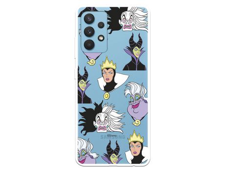 Funda para Samsung Galaxy A32 4G Oficial de Disney Villanas Patrón