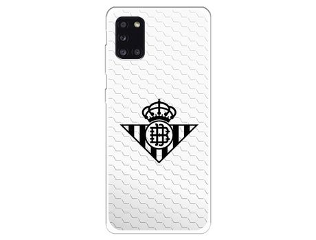 Funda para Samsung Galaxy A31 del Betis Escudo Negro Fondo Red - Licencia Oficial