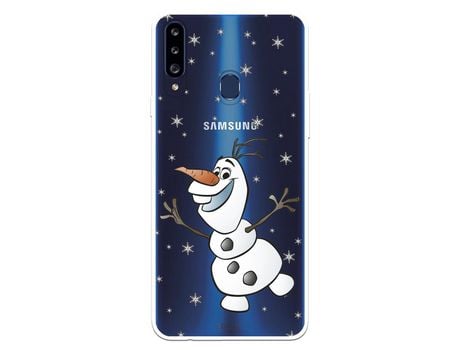 Funda para Samsung Galaxy A20S Oficial de Disney Olaf Transparente - Frozen
