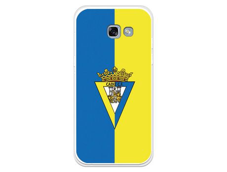 Funda para Samsung Galaxy A5 2017 del Cádiz Escudo Fondo Bicolor - Licencia Oficial
