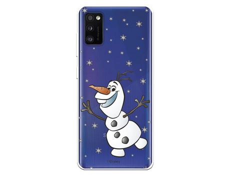 Funda para Samsung Galaxy A41 Oficial de Disney Olaf Transparente - Frozen