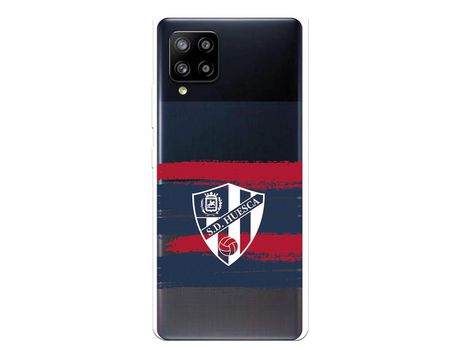 Funda para Samsung Galaxy A42 5G del Huesca Rayas Transparente - Licencia Oficial SD Huesca