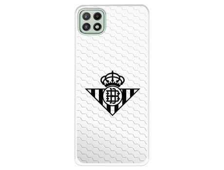 Funda para Samsung Galaxy A22 5G del Betis Escudo Negro Fondo Red - Licencia Oficial