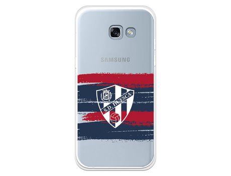 Funda para Samsung Galaxy A5 2017 del Huesca Rayas Transparente - Licencia Oficial SD Huesca