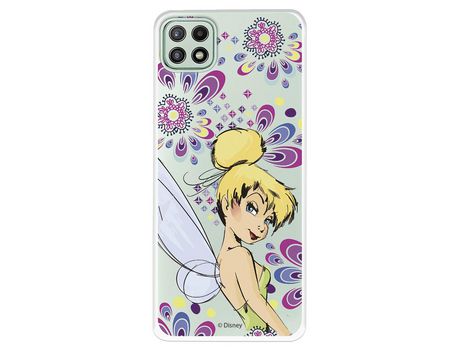 Funda para Samsung Galaxy A22 5G Oficial de Disney Campanilla Flores - Peter Pan