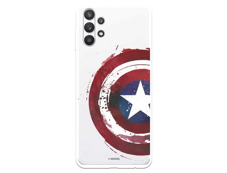 Funda para Samsung Galaxy A32 5G Oficial de Marvel Capitan America Escudo Transparente