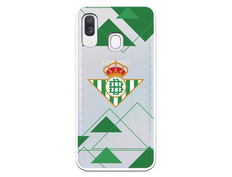 Funda para Samsung Galaxy A40 del Betis Escudo Fondo transparente - Licencia Oficial