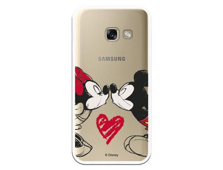 Funda para Samsung Galaxy A3 2017 Oficial de Disney Mickey y Minnie Beso - Clásicos Disney