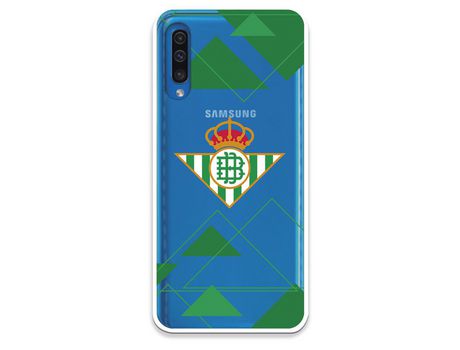 Funda para Samsung Galaxy A50 del Betis Escudo Fondo transparente - Licencia Oficial