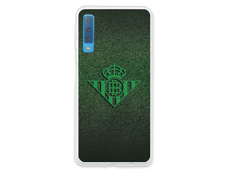 Funda para Samsung Galaxy A7 2018 del Betis Escudo Verde Fondo trama - Licencia Oficial