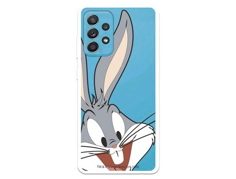 Funda para Samsung Galaxy A52 5G Oficial de Warner Bros Bugs Bunny Silueta Transparente - Looney Tunes