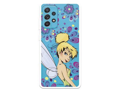 Funda para Samsung Galaxy A52 5G Oficial de Disney Campanilla Flores - Peter Pan