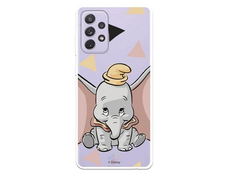 Funda para Samsung Galaxy A72 5G Oficial de Disney Dumbo Silueta Transparente - Dumbo