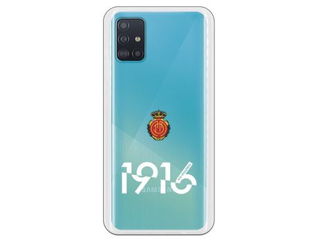 Funda para Samsung Galaxy A51 del Mallorca RCD Mallorca 1916 Transparente - Licencia Oficial RCD Mallorca