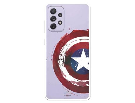 Funda para Samsung Galaxy A72 5G Oficial de Marvel Capitan America Escudo Transparente