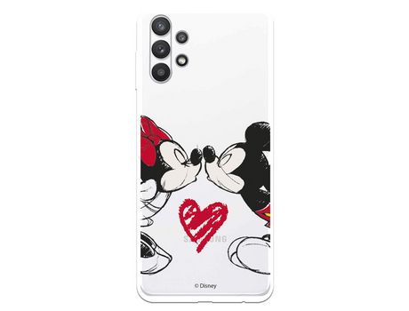 Funda para Samsung Galaxy A32 5G Oficial de Disney Mickey y Minnie Beso - Clásicos Disney