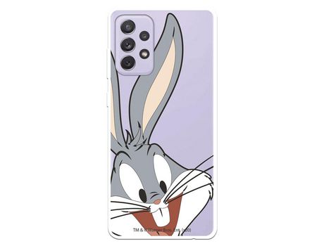 Funda para Samsung Galaxy A72 5G Oficial de Warner Bros Bugs Bunny Silueta Transparente - Looney Tunes
