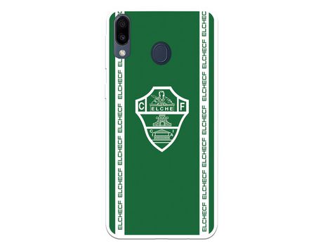 Funda para Samsung Galaxy M20 del Elche CF Escudo Fondo Verde - Licencia Oficial Elche CF