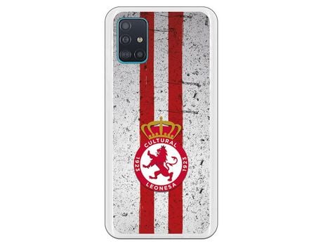 Funda para Samsung Galaxy A51 del Cultural Escudo Fondo Monocromo - Licencia Oficial Cultural y Deportiva Leonesa