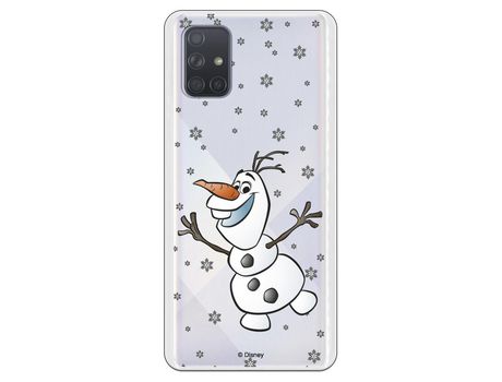 Funda para Samsung Galaxy A71 Oficial de Disney Olaf Transparente - Frozen