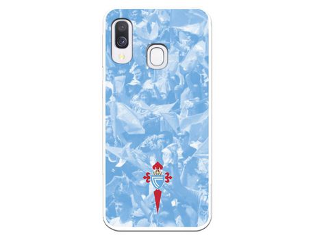 Funda para Samsung Galaxy A40 del Celta Escudo Fondo Hinchada - Licencia Oficial RC Celta