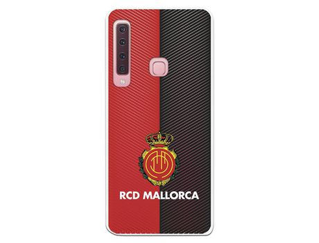 Funda para Samsung Galaxy A9 2018 del Mallorca RCD Mallorca Diagonales Transparente - Licencia Oficial RCD Mallorca
