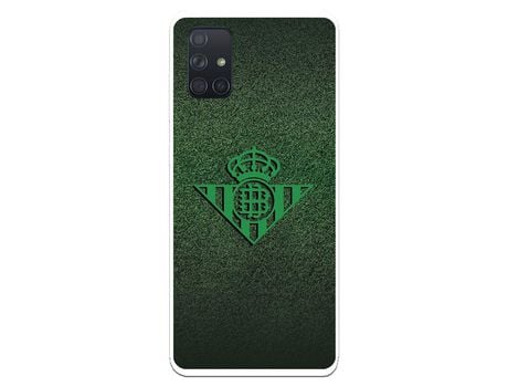 Funda para Samsung Galaxy A71 del Betis Escudo Verde Fondo trama - Licencia Oficial