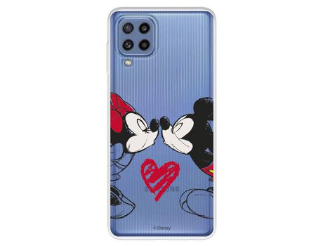 Funda para Samsung Galaxy M32 Oficial de Disney Mickey y Minnie Beso - Clásicos Disney