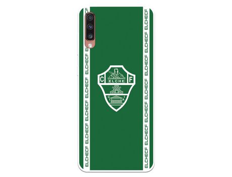 Funda para Samsung Galaxy A70 del Elche CF Escudo Fondo Verde - Licencia Oficial Elche CF