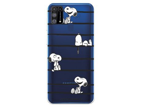 Funda para Samsung Galaxy M31 Oficial de Peanuts Snoopy rayas - Snoopy