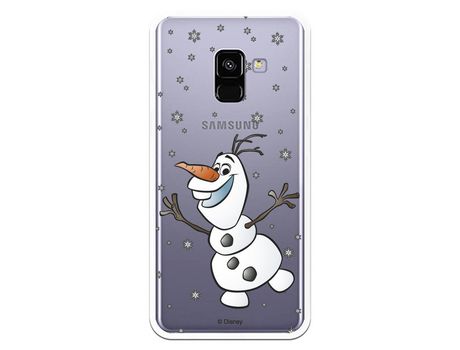 Funda para Samsung Galaxy A8 2018 Oficial de Disney Olaf Transparente - Frozen