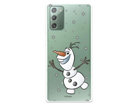Funda para Samsung Galaxy Note20 Oficial de Disney Olaf Transparente - Frozen