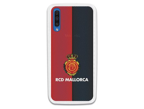 Funda para Samsung Galaxy A70 del Mallorca RCD Mallorca Diagonales Transparente - Licencia Oficial RCD Mallorca