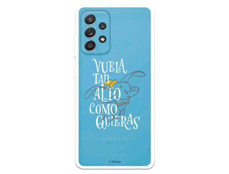 Funda para Samsung Galaxy A52 5G Oficial de Disney Dumbo Vuela tan Alto - Dumbo