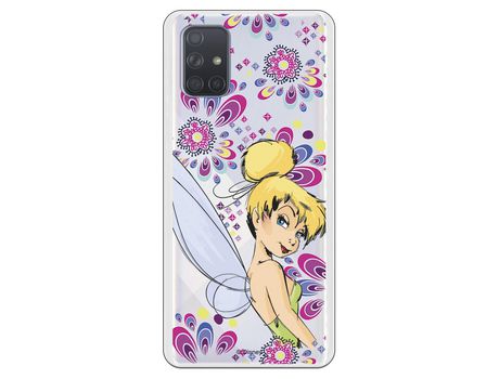 Funda para Samsung Galaxy A71 Oficial de Disney Campanilla Flores - Peter Pan