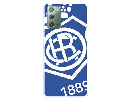 Funda para Samsung Galaxy Note20 del Recre Escudo Fondo azul - Licencia Oficial Real Club Recreativo de Huelva