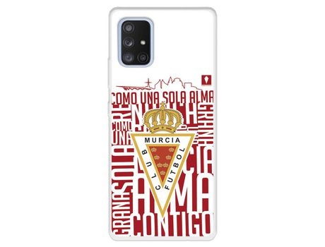 Funda para Samsung Galaxy A71 5G del Real Murcia Escudo Fondo Blanco - Licencia Oficial Real Murcia