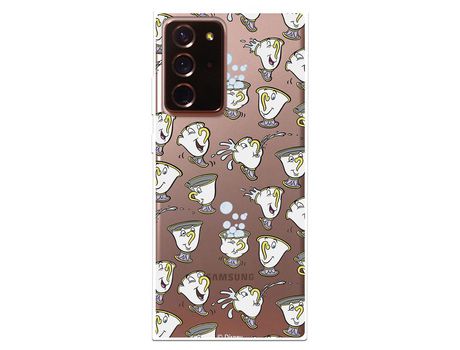 Funda para Samsung Galaxy Note 20 Ultra Oficial da Disney Chip Potts Siluetas La Bella y la Bestia