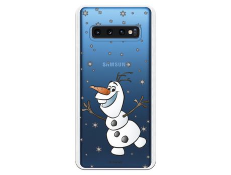 Funda para Samsung Galaxy S10 Oficial de Disney Olaf Transparente - Frozen