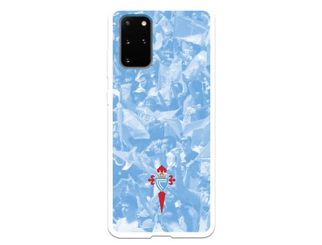 Funda para Samsung Galaxy S20 Plus del Celta Escudo Fondo Hinchada - Licencia Oficial RC Celta